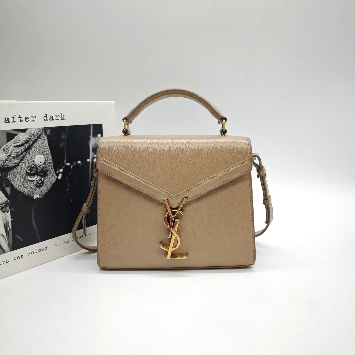 Saint Laurent - Cassandra Mini Top Handle Bag - Leather - Beige - (mini)