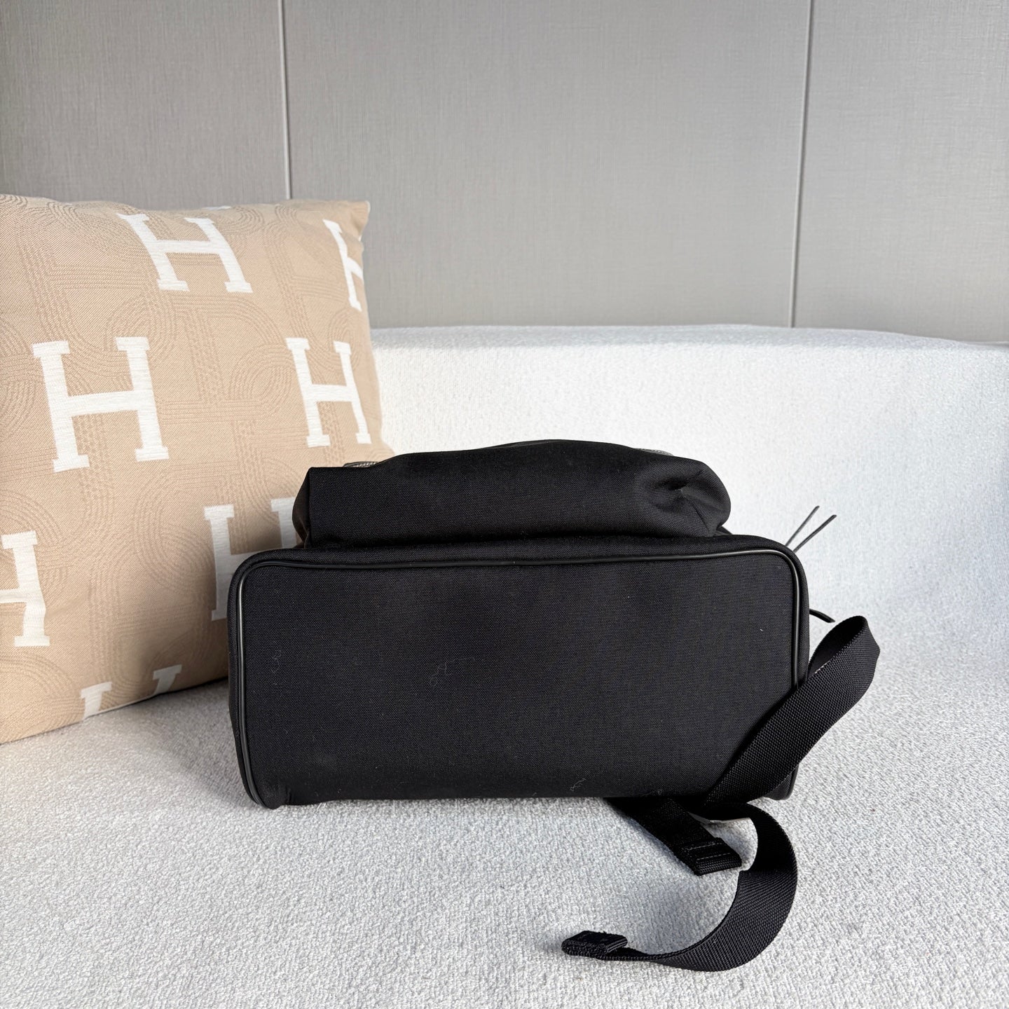 Saint Laurent - City Backpack - Canvas with leather trim - Black - (Large)