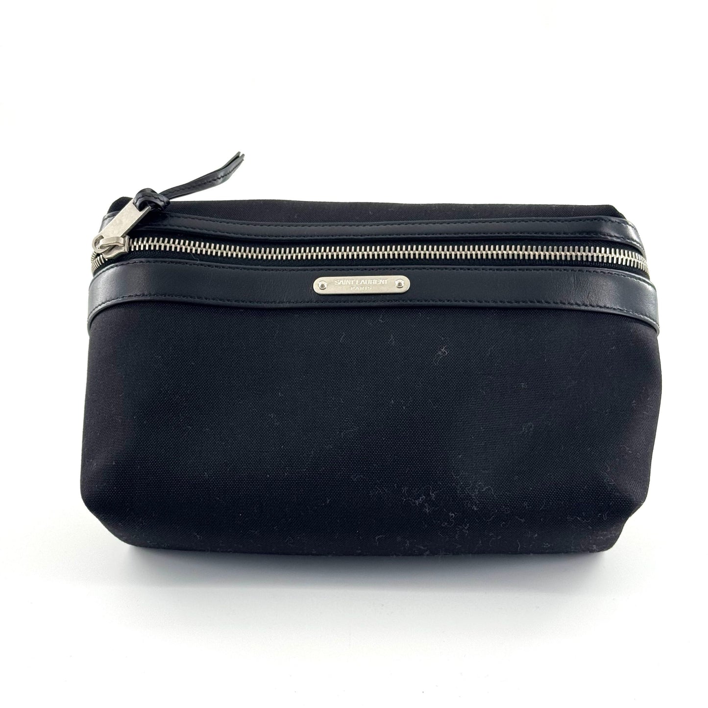 Saint Laurent - City Belt Bag - Canvas with leather trim - Black - (Small)