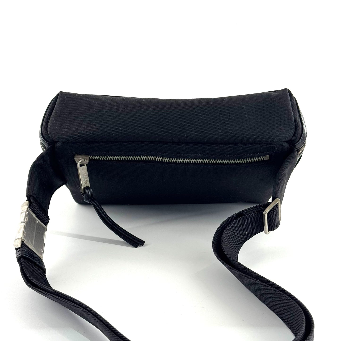 Saint Laurent - City Belt Bag - Canvas with leather trim - Black - (Small)