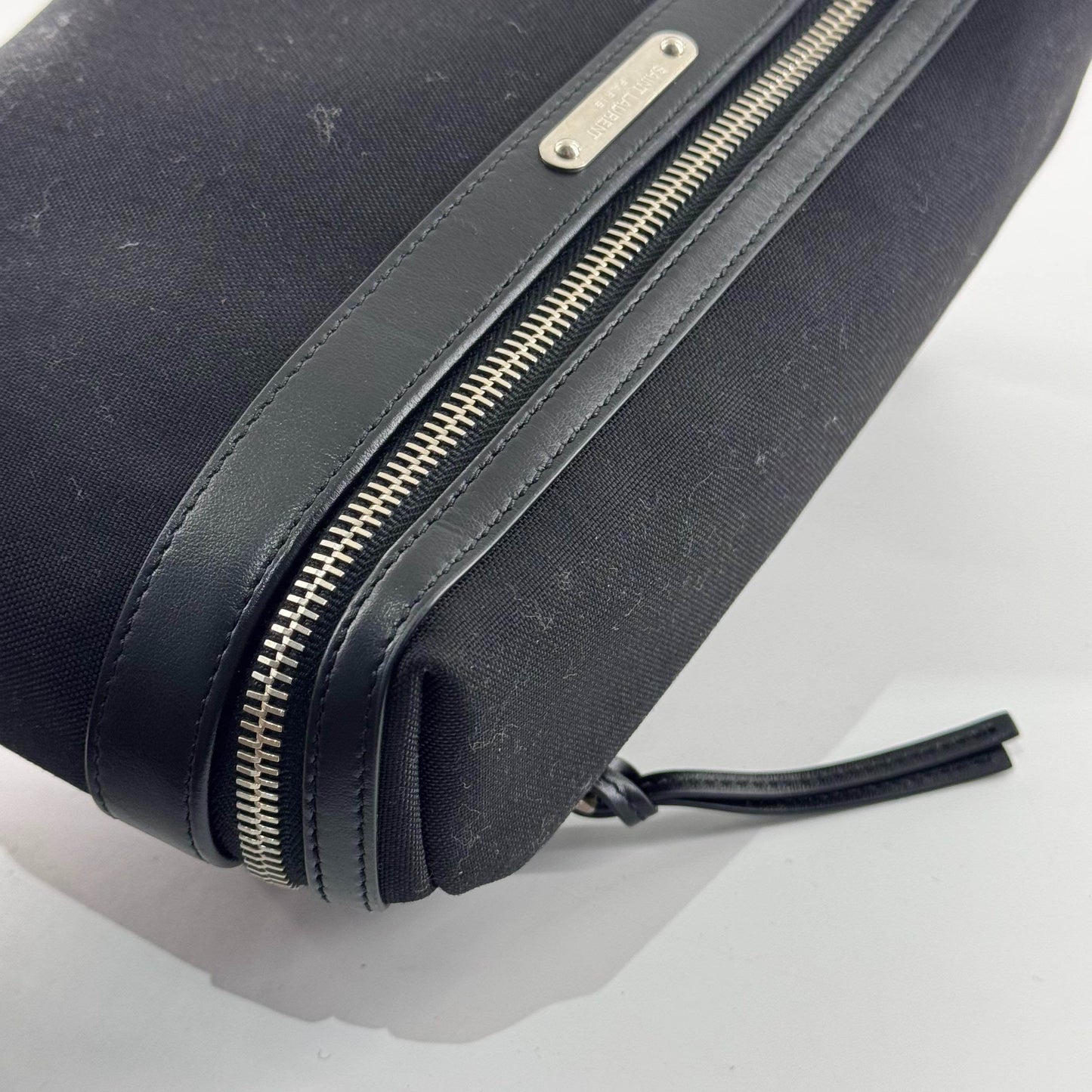 Saint Laurent - City Belt Bag - Canvas with leather trim - Black - (Small)