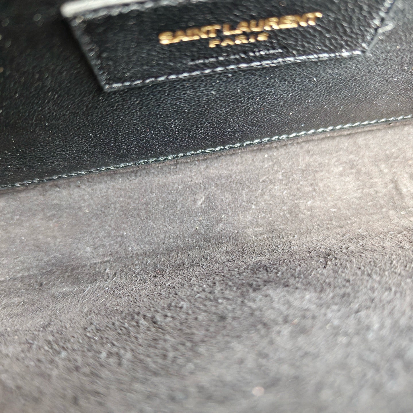 Saint Laurent - Clutch - Cowhide leather with suede interior - Silver - (medium)