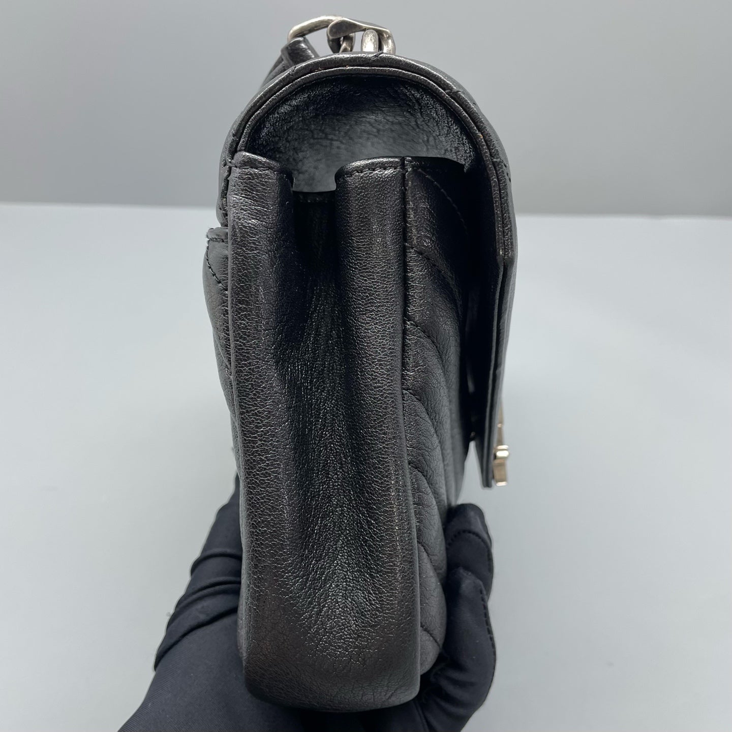 Saint Laurent - Collège - Grained leather - Black - (medium)