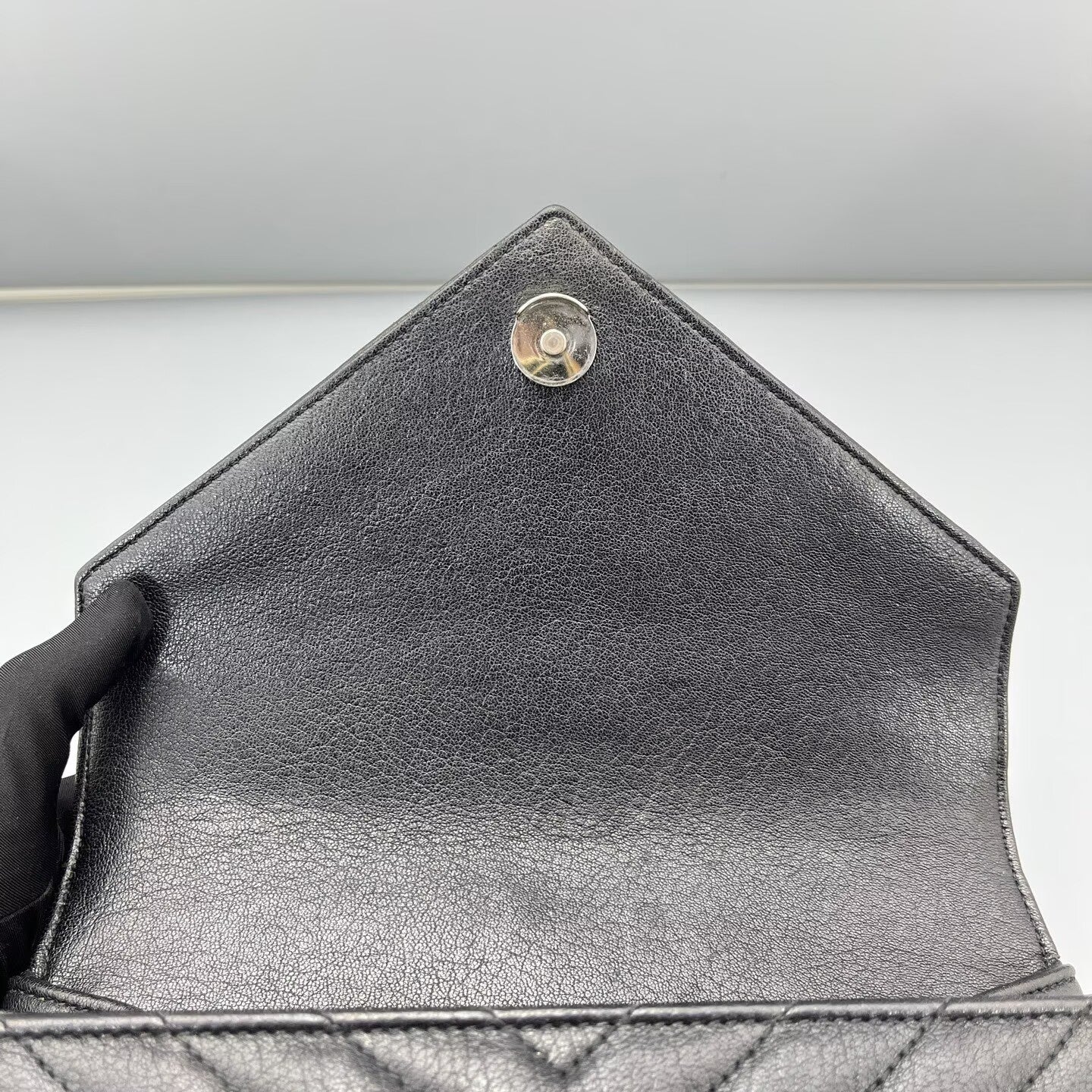 Saint Laurent - Collège - Grained leather - Black with Silver-Tone Hardware - (medium)