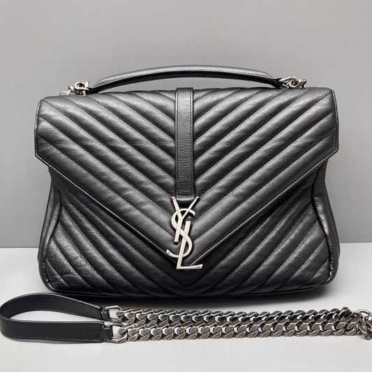 Saint Laurent - College - Leather - Black - (large)