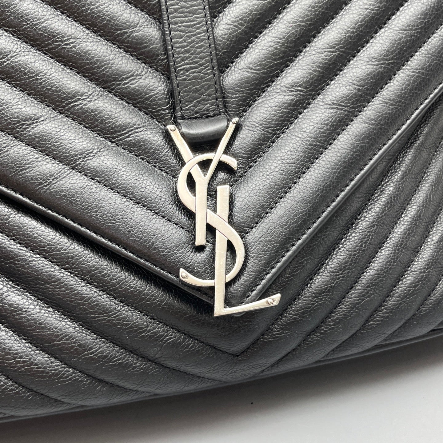 Saint Laurent - College - Leather - Black - (large)