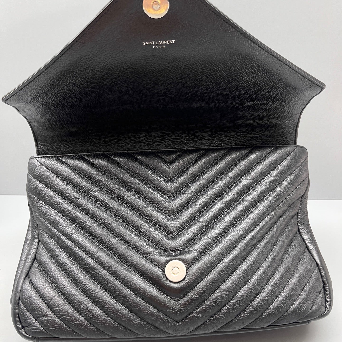 Saint Laurent - College - Leather - Black - (large)