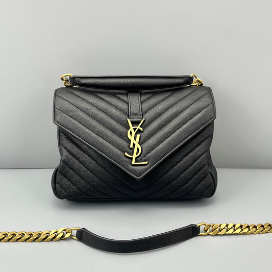 Saint Laurent - College - Leather - Black - (medium)