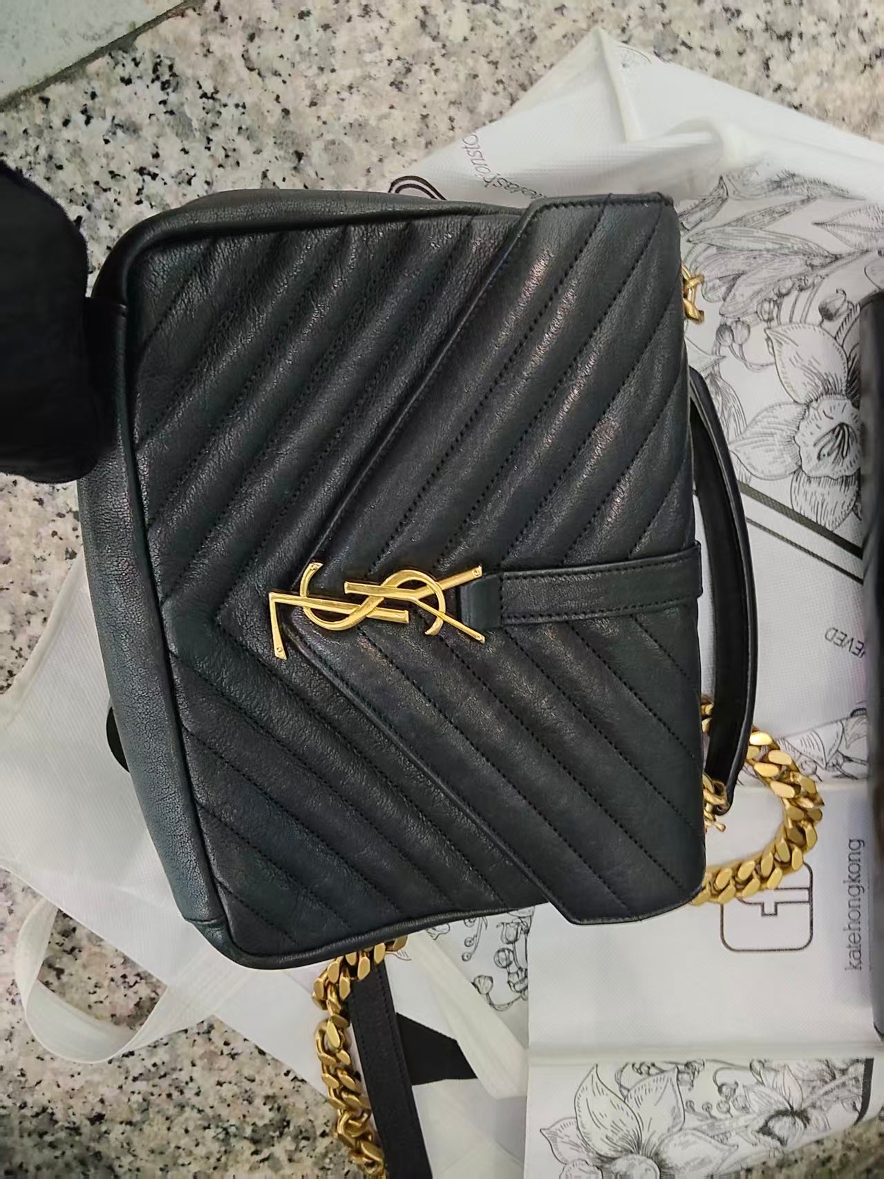 Saint Laurent - College - Leather - Black - (medium)