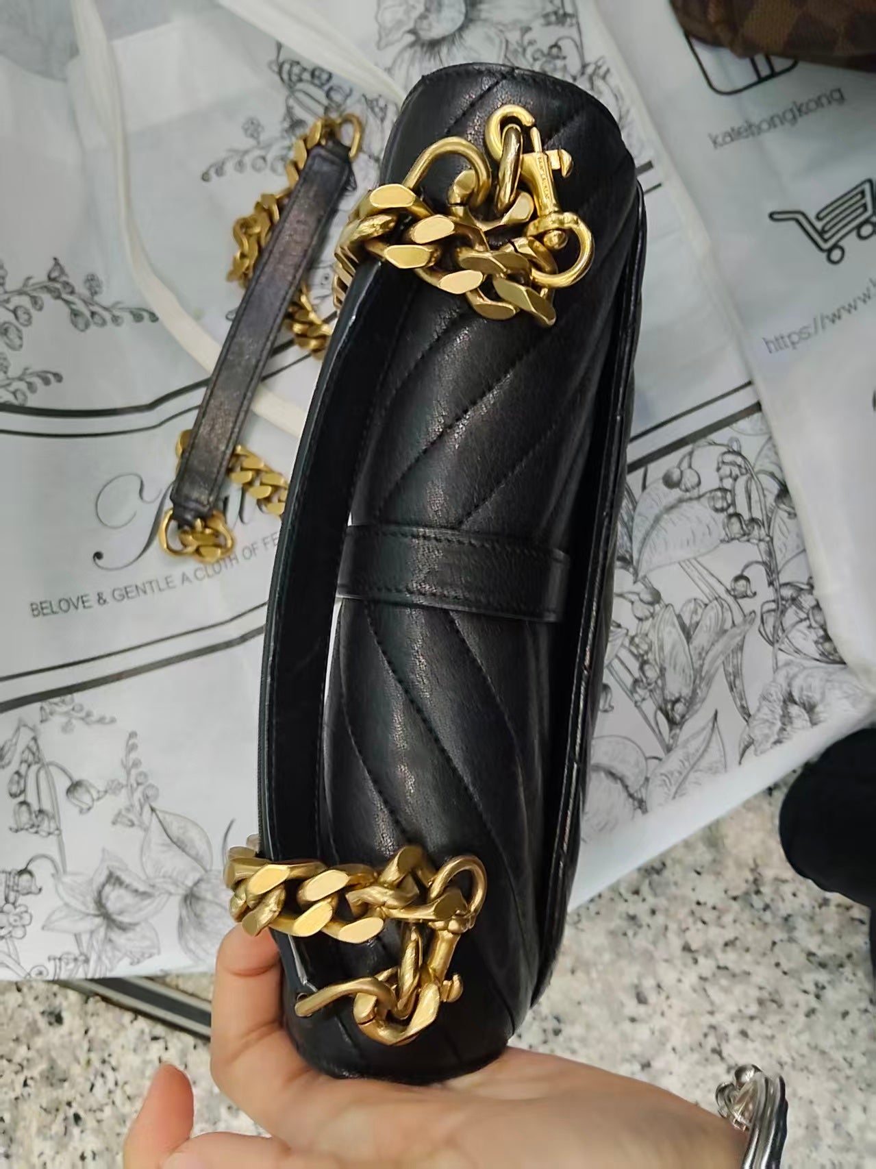 Saint Laurent - College - Leather - Black - (medium)