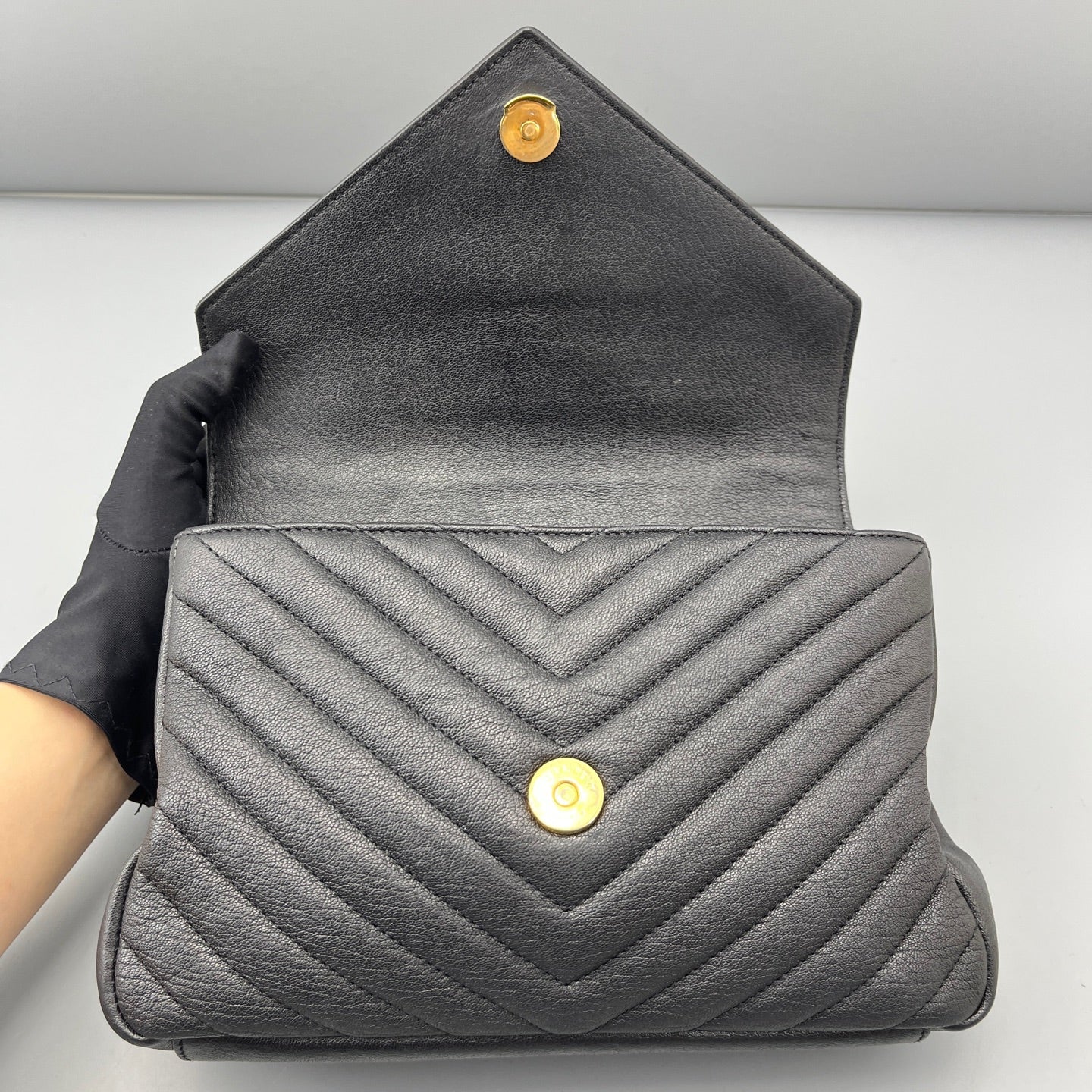 Saint Laurent - College - Leather - Black - (medium)