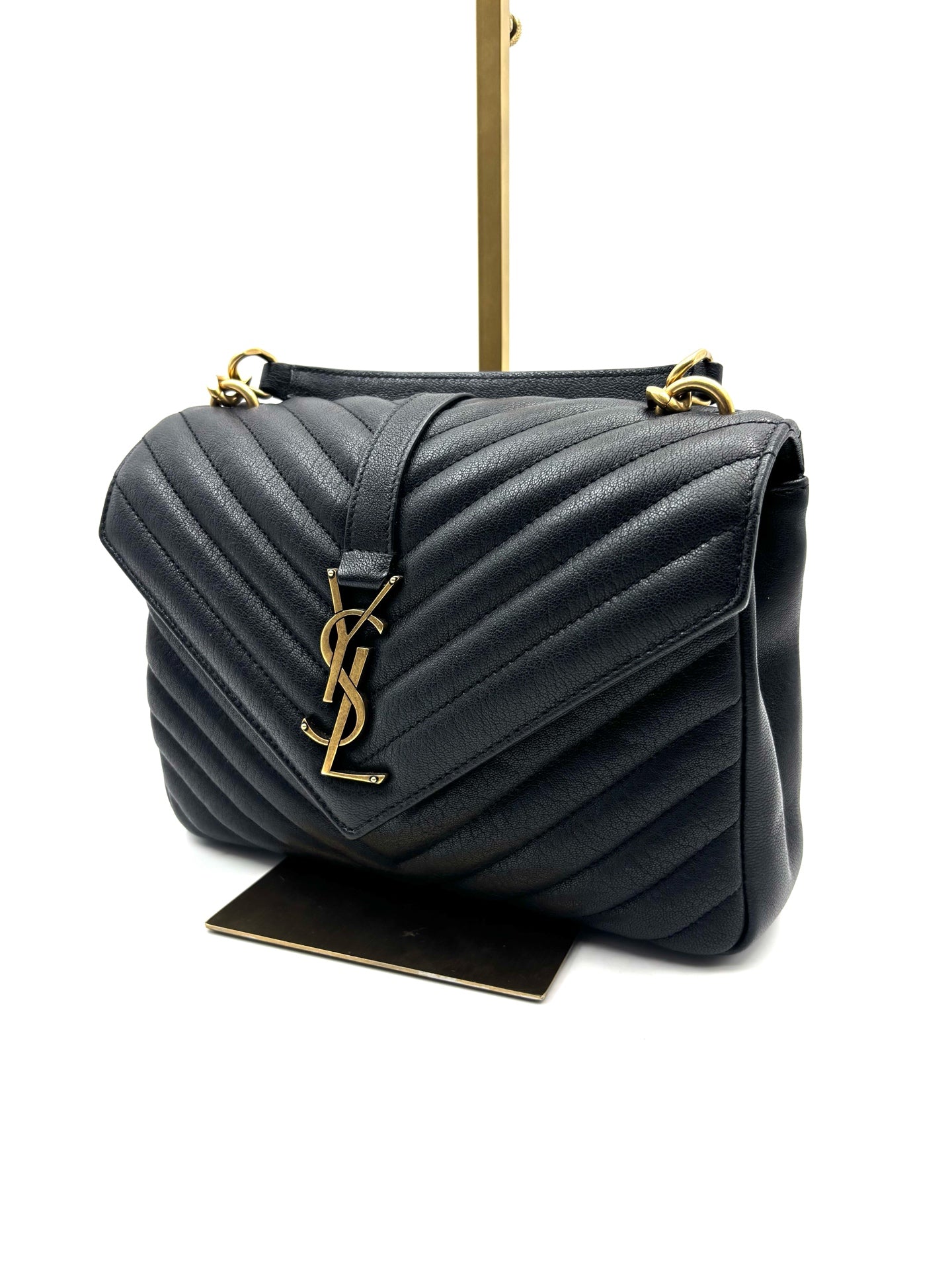Saint Laurent - College - Leather - Black - (Medium)