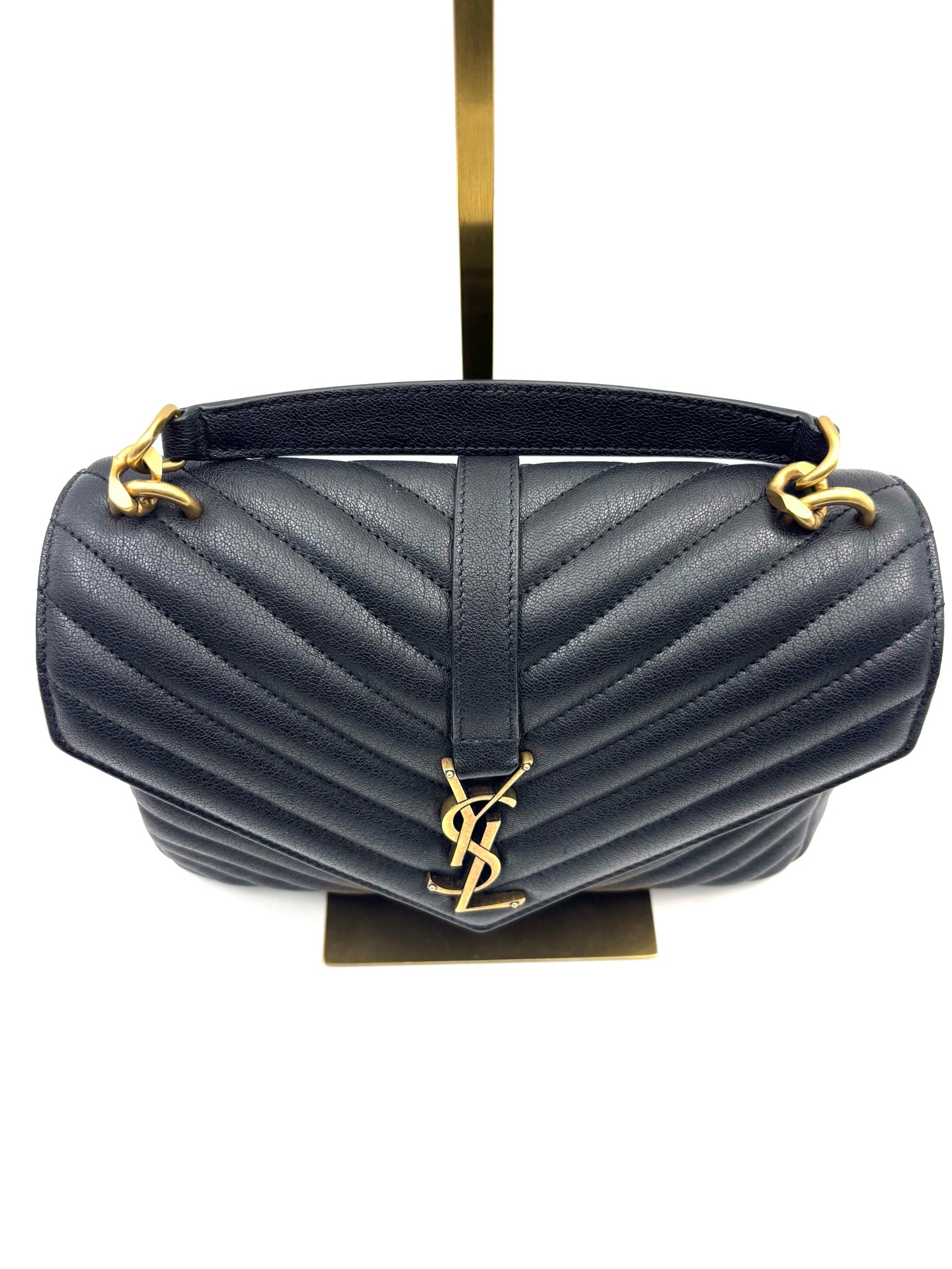 Saint Laurent - College - Leather - Black - (Medium)