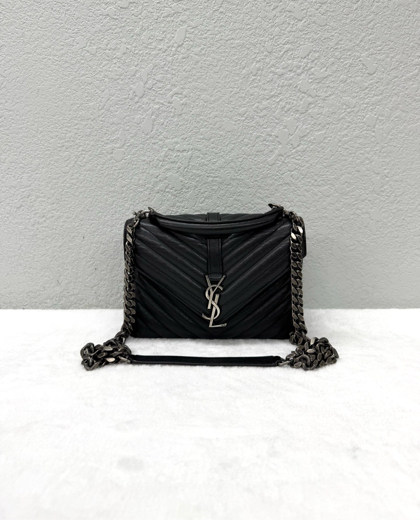 Saint Laurent - College - Leather - Black - (Small)