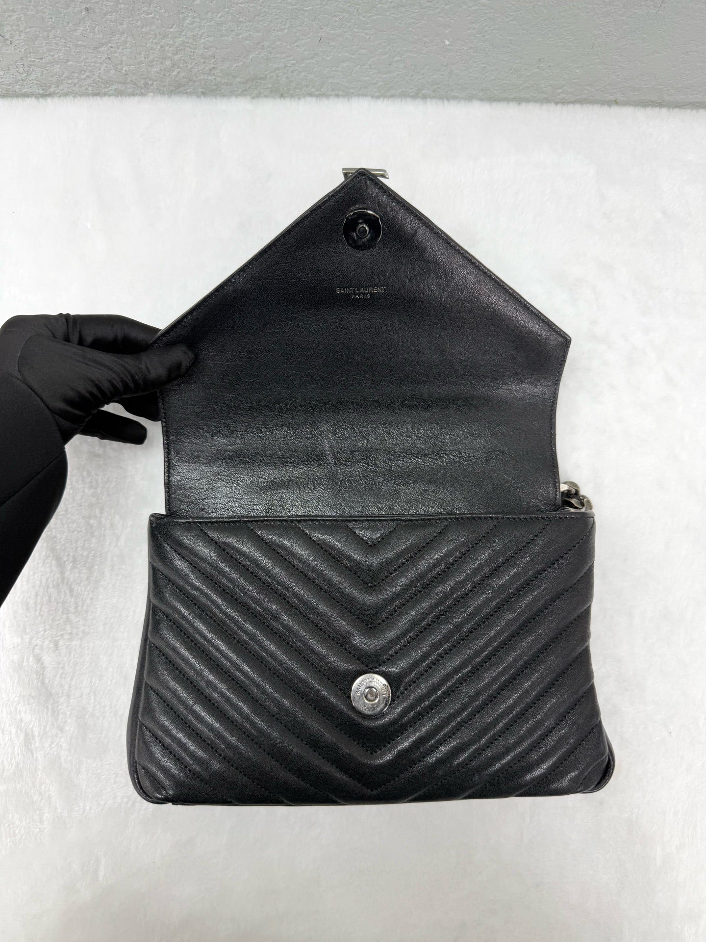 Saint Laurent - College - Leather - Black - (Small)