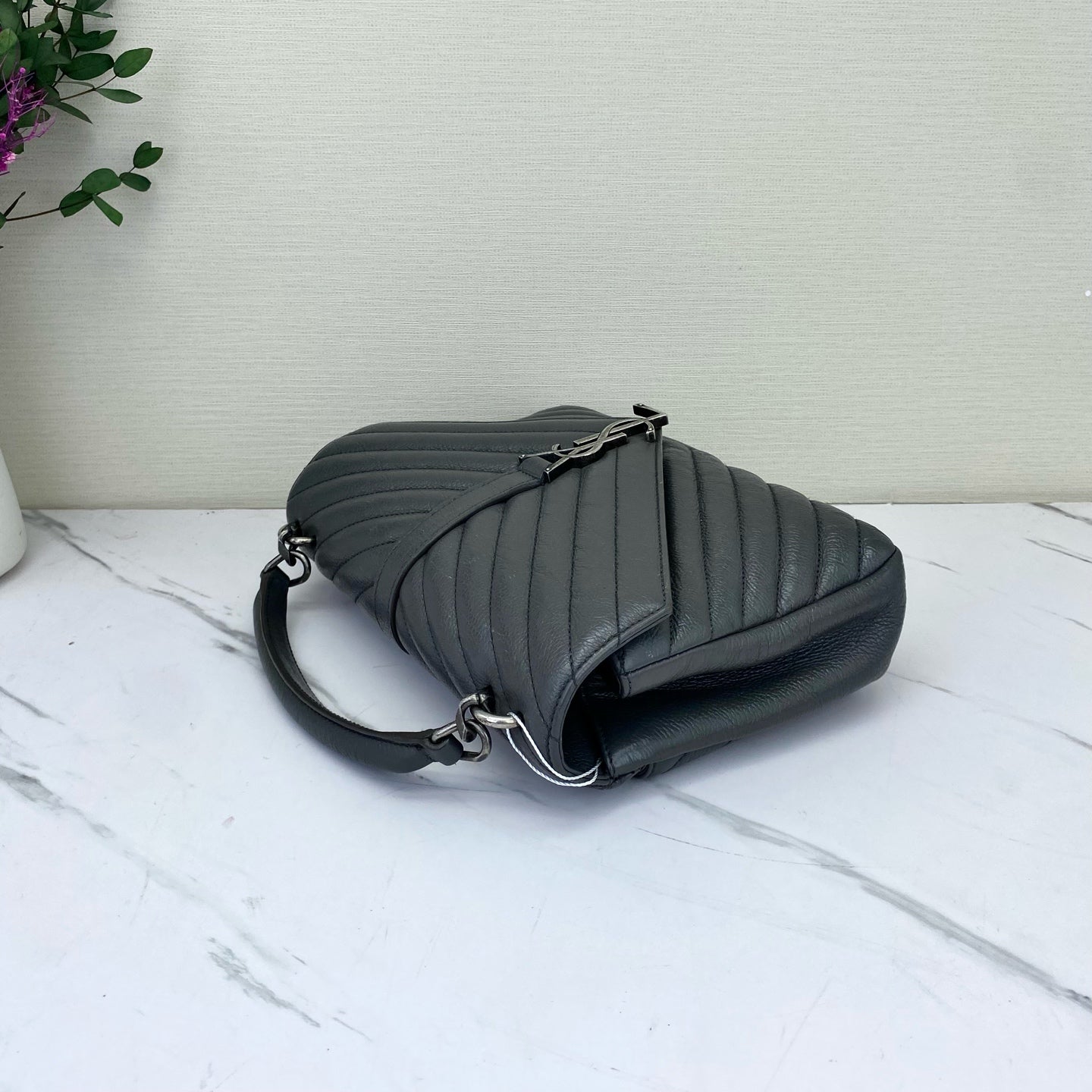 Saint Laurent - College - Leather - Grey - (medium)