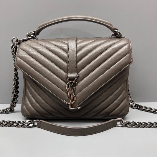 Saint Laurent - College - Leather - Grey - (small)