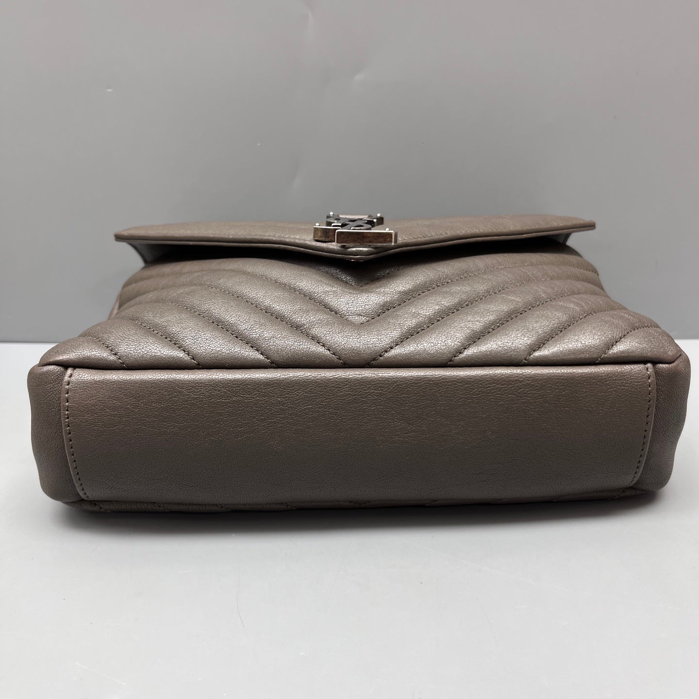 Saint Laurent - College - Leather - Grey - (small)