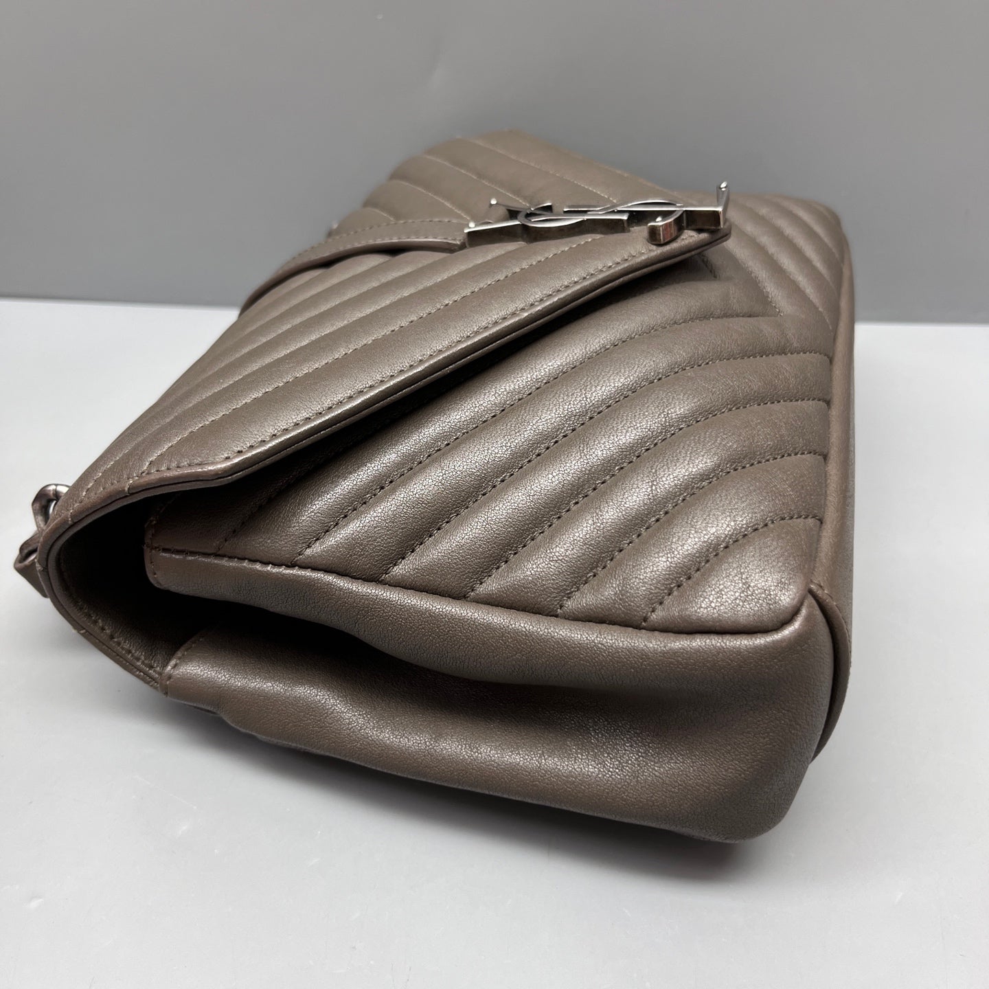 Saint Laurent - College - Leather - Grey - (small)