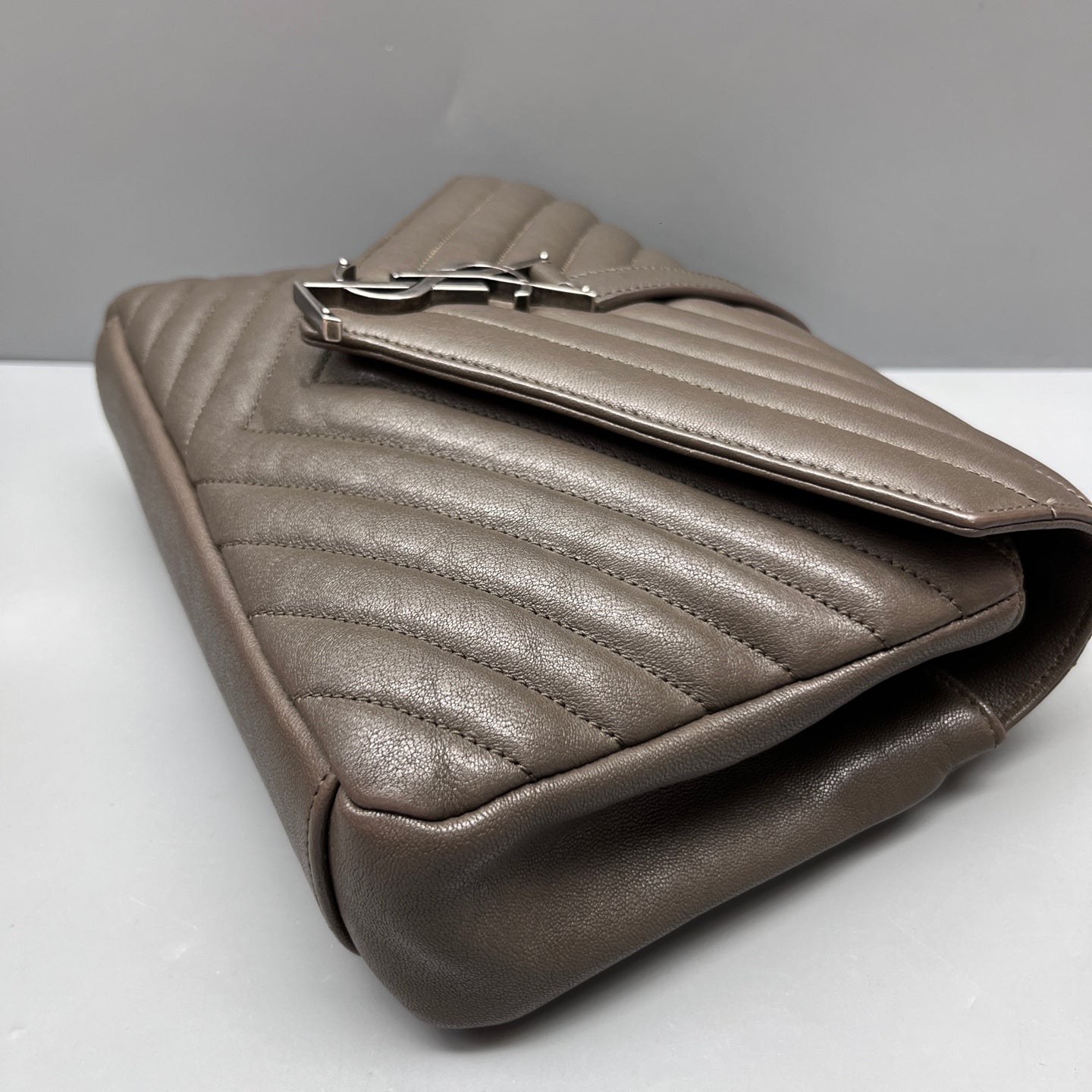 Saint Laurent - College - Leather - Grey - (small)