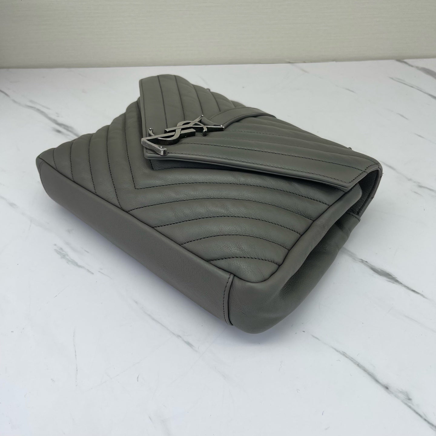 Saint Laurent - College - Leather - Grey - (Small)