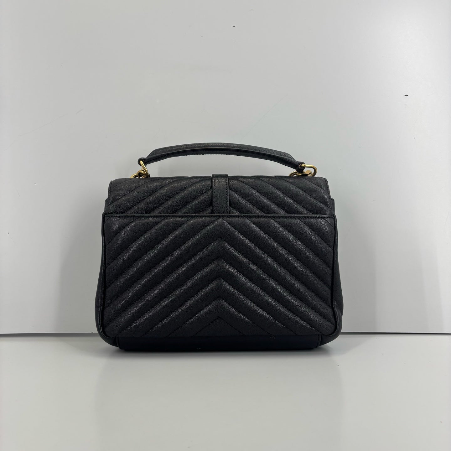 Saint Laurent - College Medium - Leather - Black - (Medium)