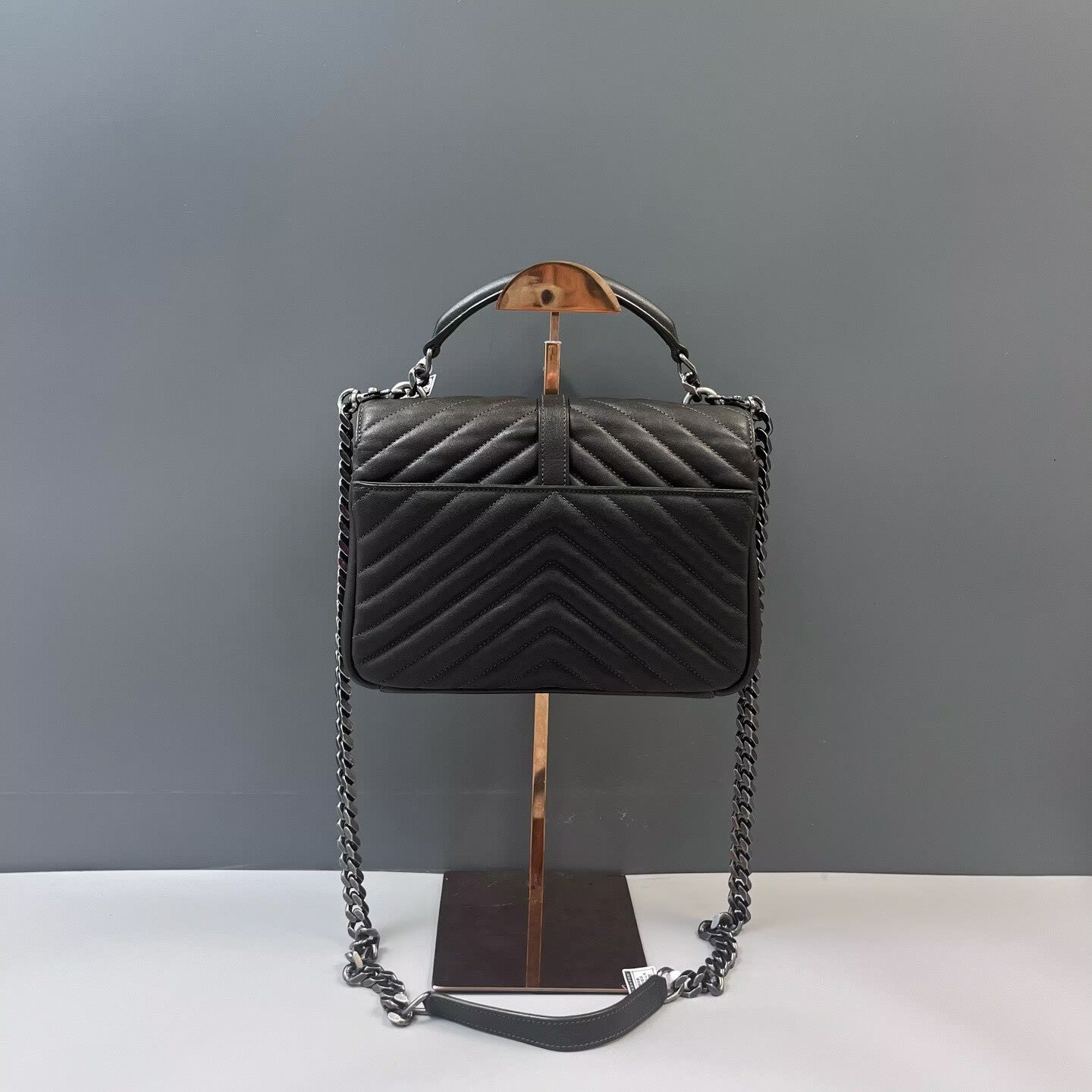 Saint Laurent - College Monogram Bag - Cowhide leather - Olive Green - (Medium)