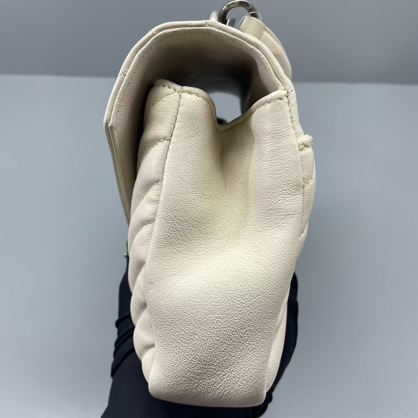 Saint Laurent - Collège Monogram - Grained leather - White with Silver-Tone Hardware - (Small)