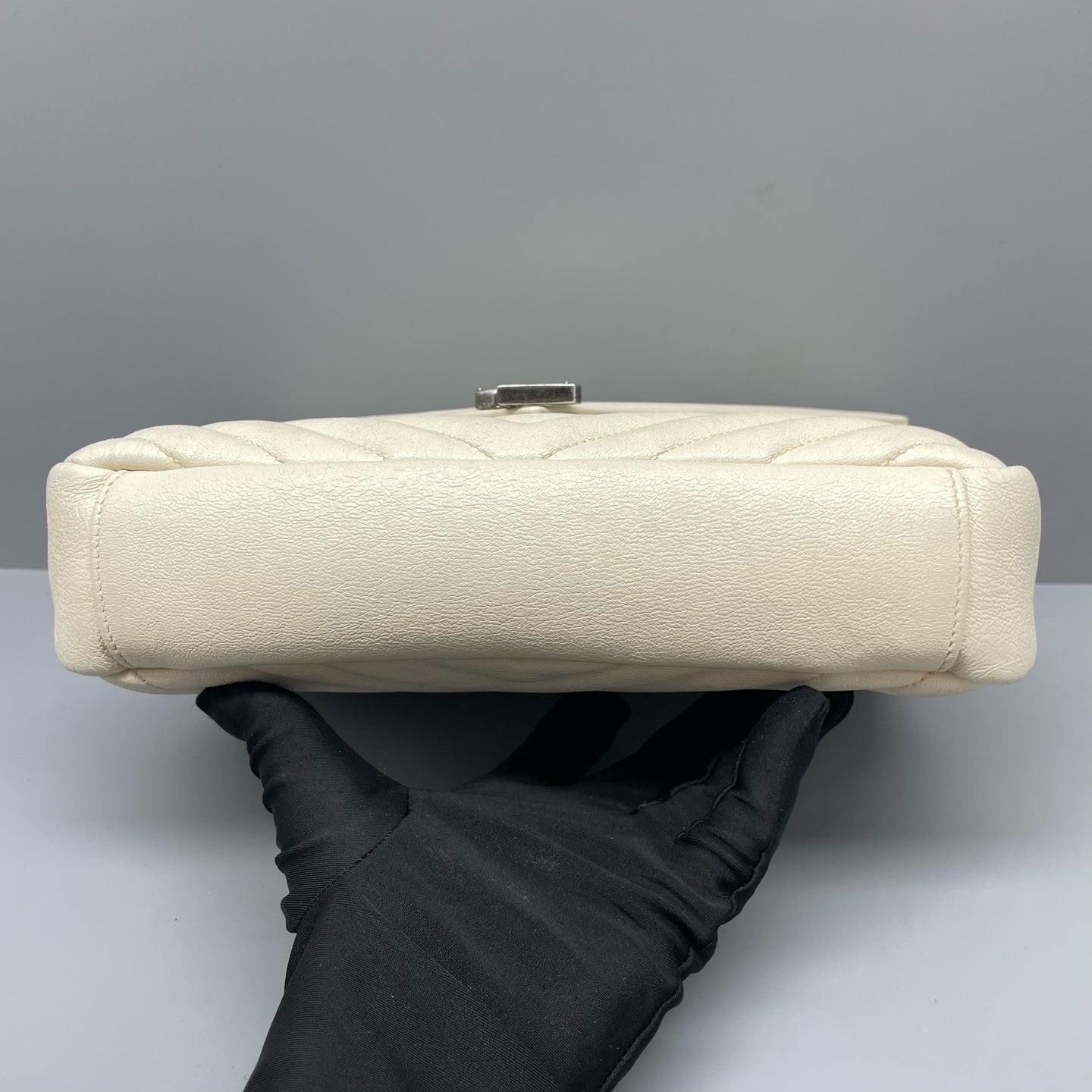 Saint Laurent - Collège Monogram Messenger Bag - Leather - White - (small)