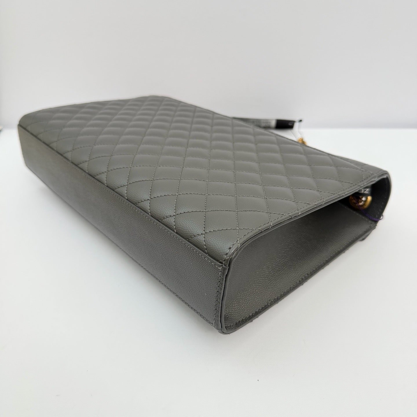 Saint Laurent - Envelope Bag - Grained leather - Grey - (medium)