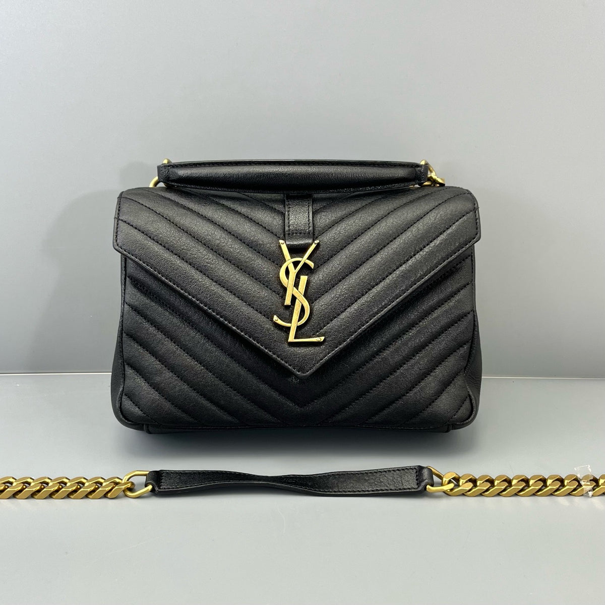 Saint Laurent - Envelope Bag - Leather - Black - (medium)