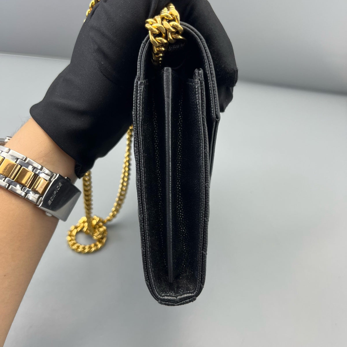 Saint Laurent - Envelope Bag - Leather - Black - (medium)