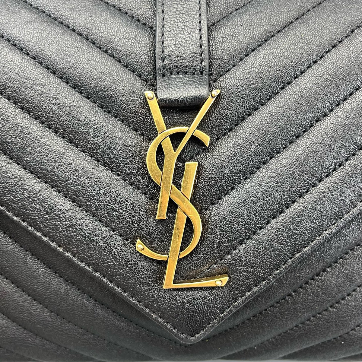 Saint Laurent - Envelope Bag - Leather - Black - (medium)