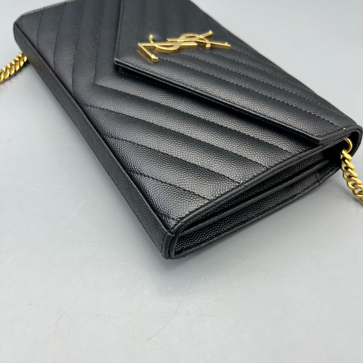 Saint Laurent - Envelope Bag - Leather - Black - (medium)