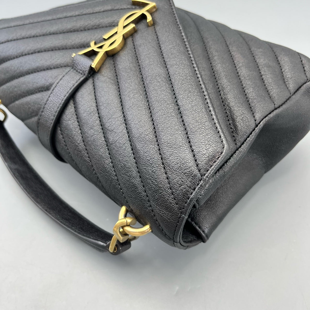 Saint Laurent - Envelope Bag - Leather - Black - (medium)