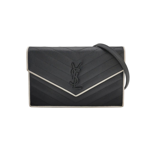 Saint Laurent - Envelope bag - Leather - Black - (mini)