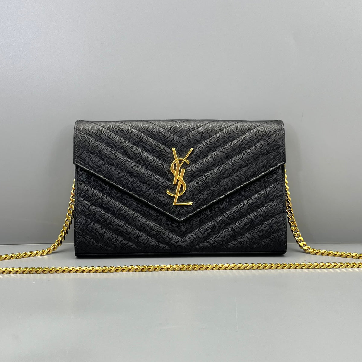 Saint Laurent - Envelope Bag - Leather - Black - (small)