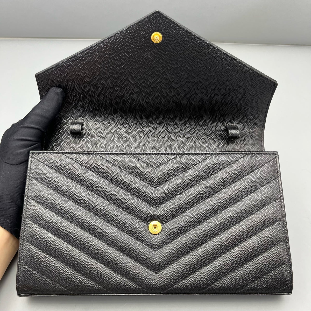 Saint Laurent - Envelope Bag - Leather - Black - (small)