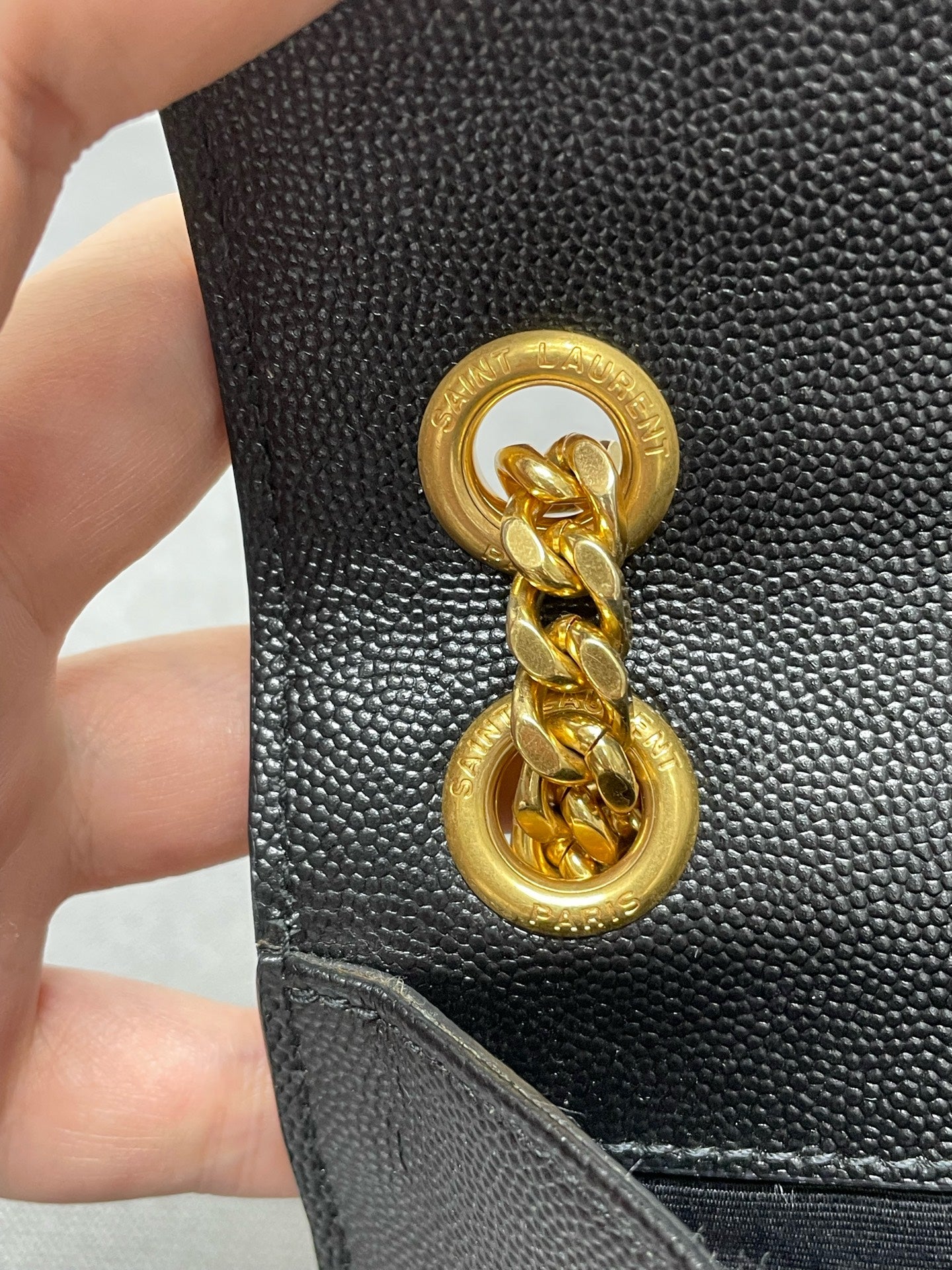 Saint Laurent - Envelope Bag - Leather - Black - (Small)