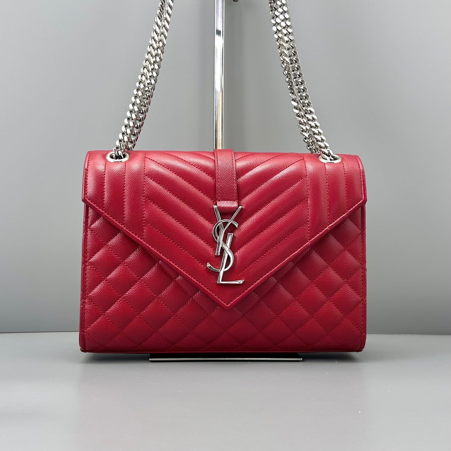 Saint Laurent - Envelope Bag - Leather - Red - (small)