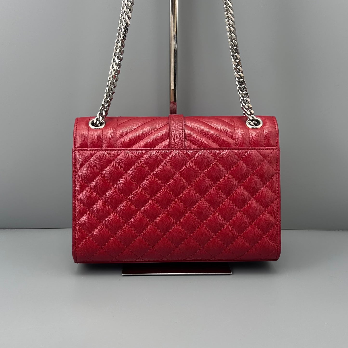 Saint Laurent - Envelope Bag - Leather - Red - (small)