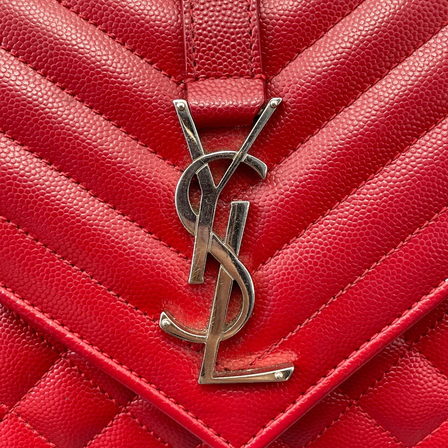 Saint Laurent - Envelope Bag - Leather - Red - (small)