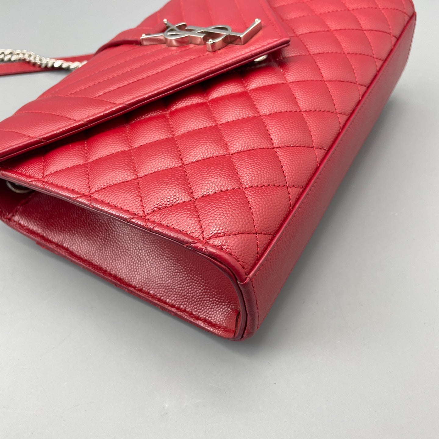 Saint Laurent - Envelope Bag - Leather - Red - (small)