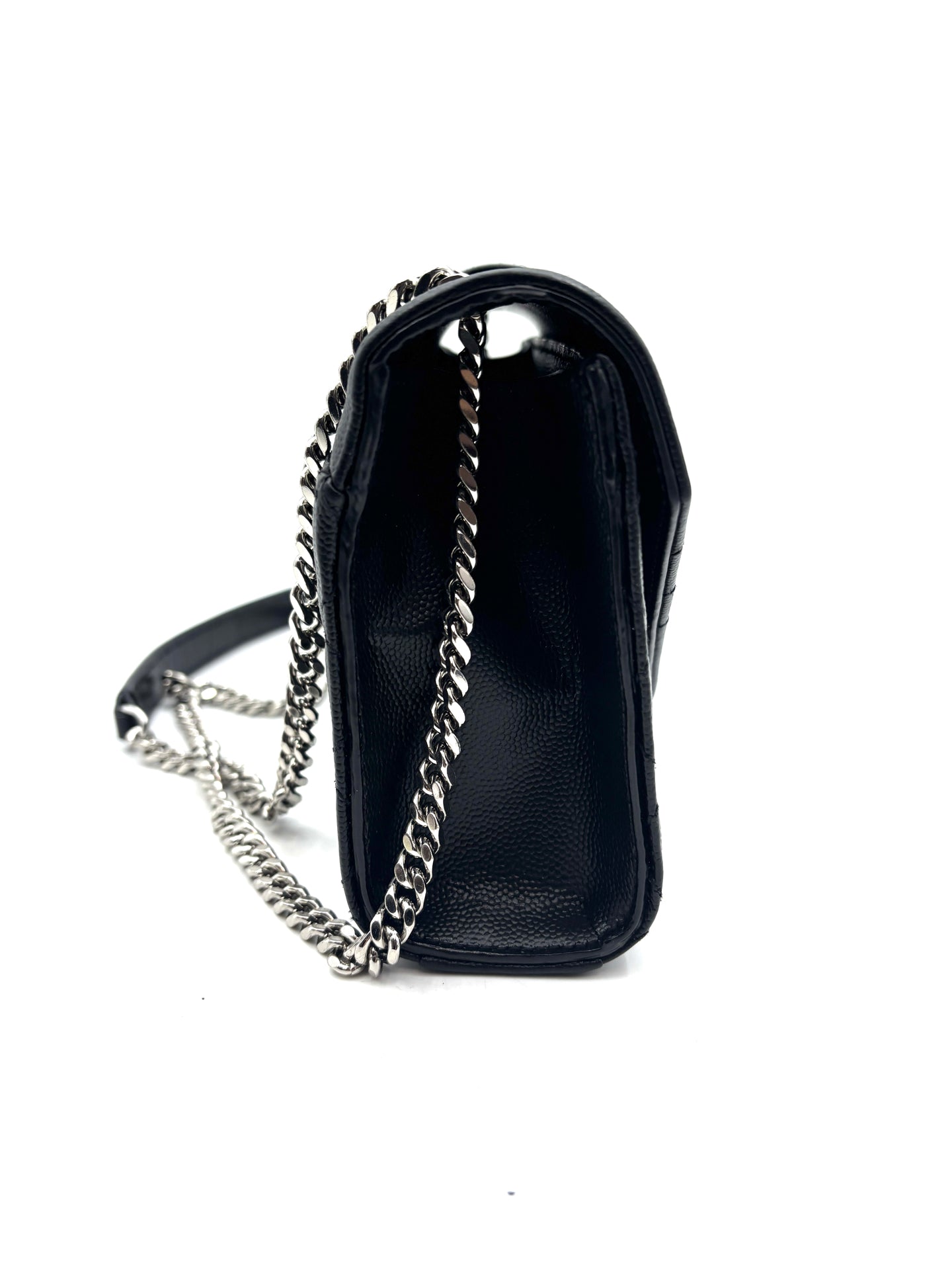 Saint Laurent - Envelope Chain Bag - Caviar-grained cowhide leather - Black - (small)