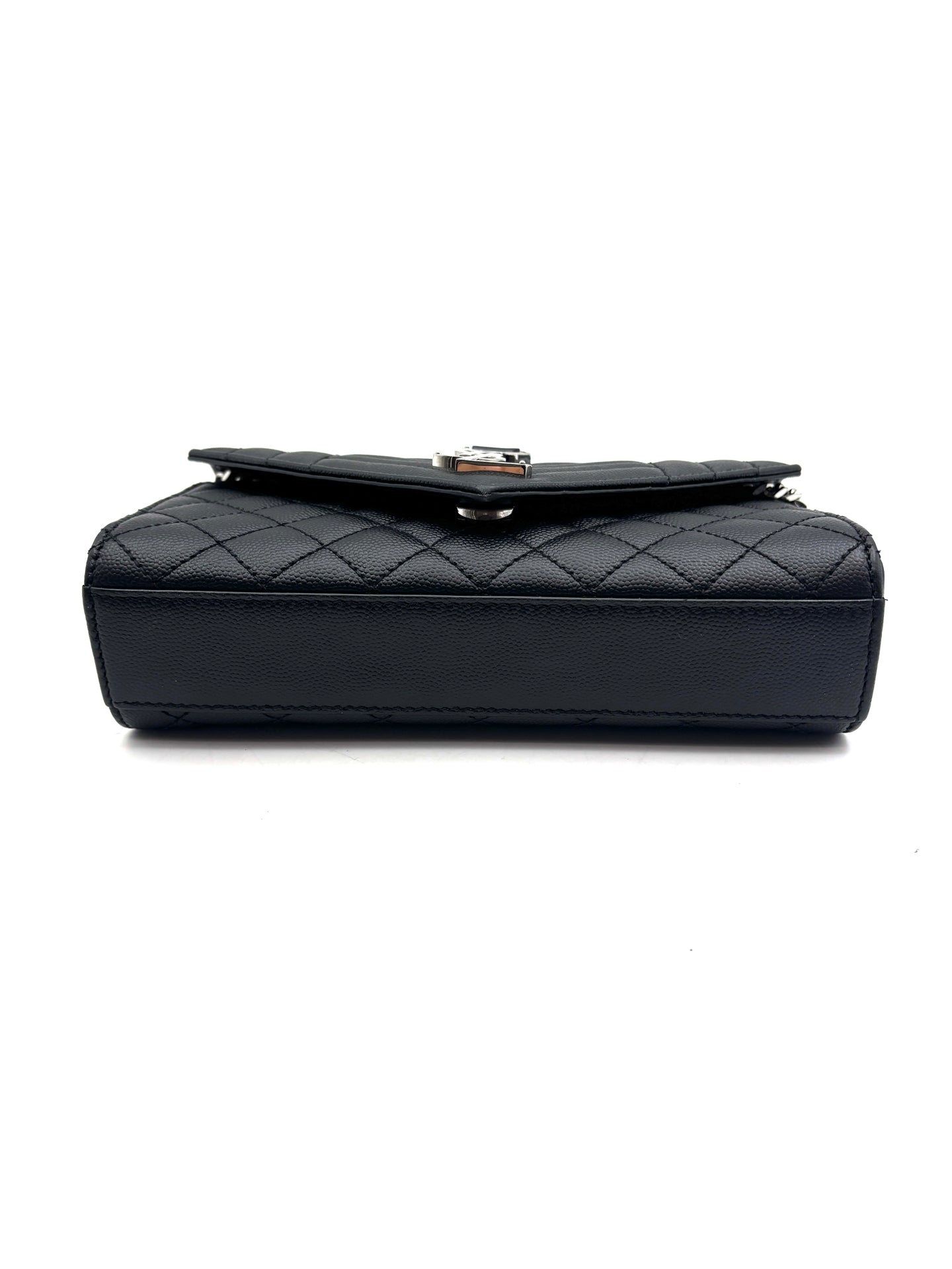Saint Laurent - Envelope Chain Bag - Caviar-grained cowhide leather - Black - (small)