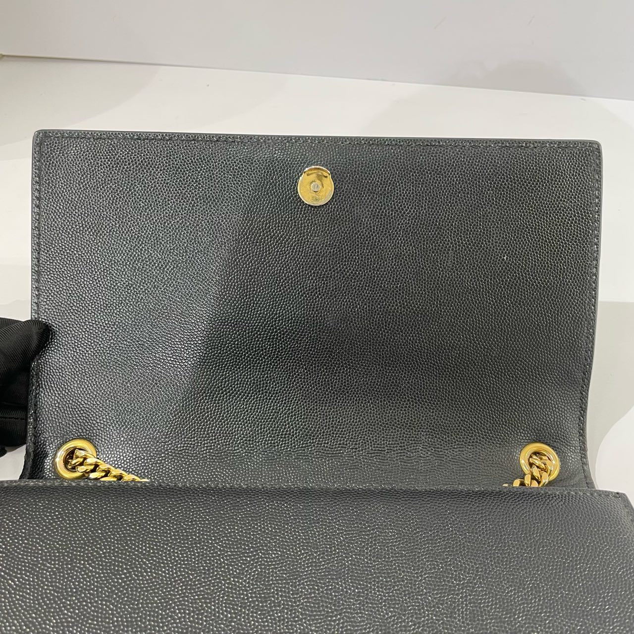 Saint Laurent - Envelope Chain Bag - Grained leather - Black with Gold-Tone Hardware - (Medium)