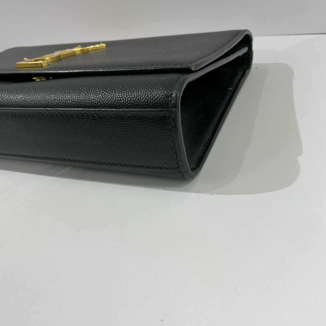 Saint Laurent - Envelope Chain Bag - Grained leather - Black with Gold-Tone Hardware - (Medium)