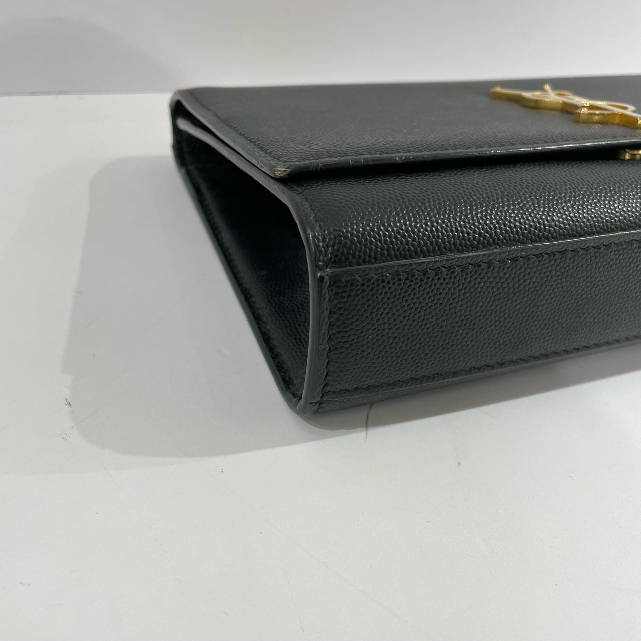 Saint Laurent - Envelope Chain Bag - Grained leather - Black with Gold-Tone Hardware - (Medium)