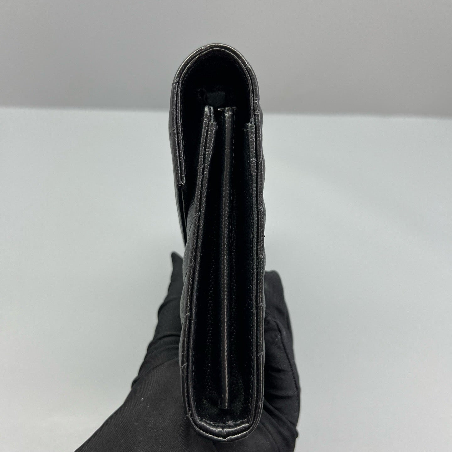 Saint Laurent - Envelope Chain Wallet - Leather - Black - (Medium)
