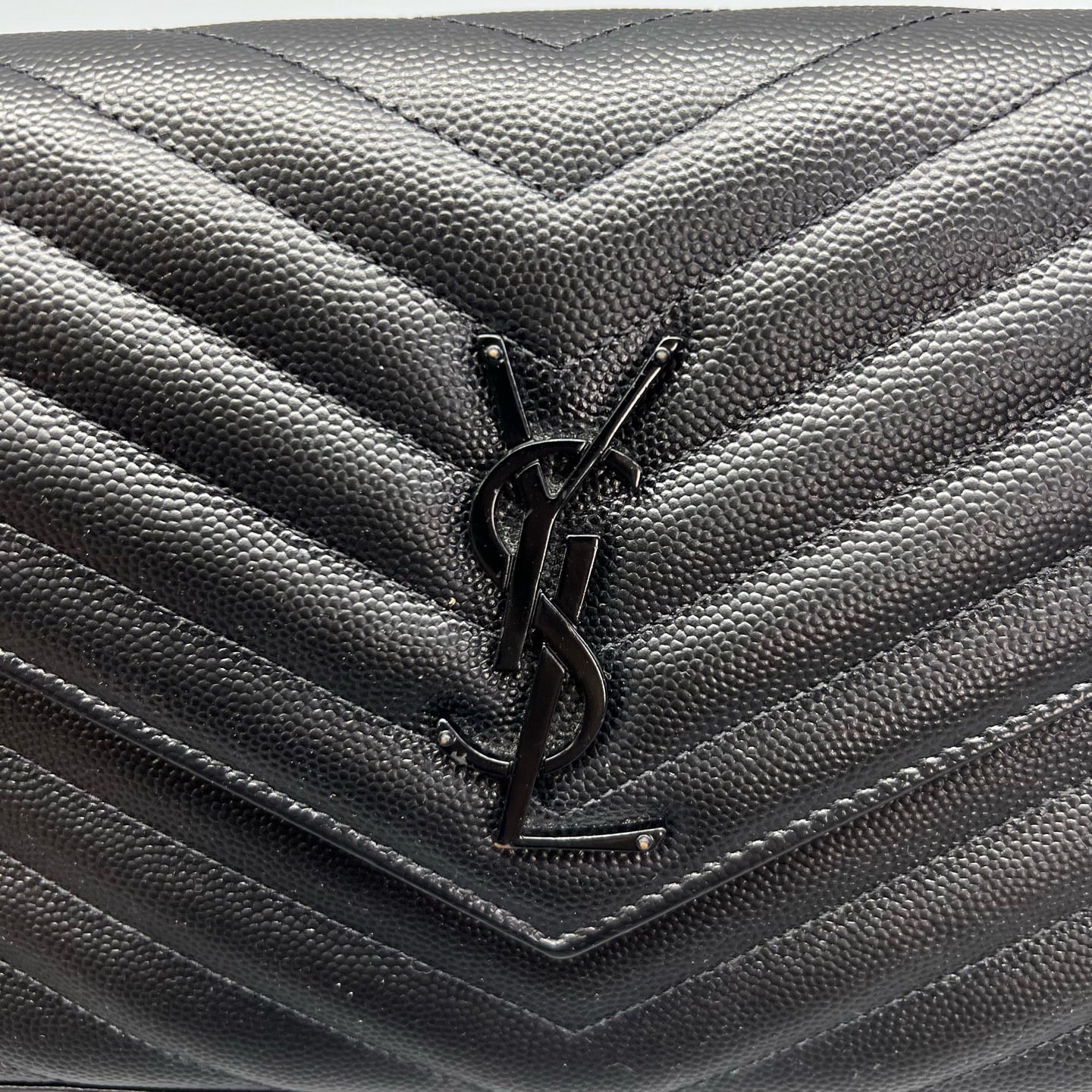 Saint Laurent - Envelope Chain Wallet - Leather - Black - (Medium)